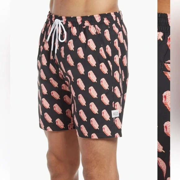 Public Art Men’s Ice Cream Print Swim Trunks mesh Lined XXL 2XL NWT - Picture 3 of 9